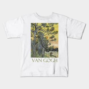 Pine Trees Against an Evening Sky by Vincent van Gogh Kids T-Shirt